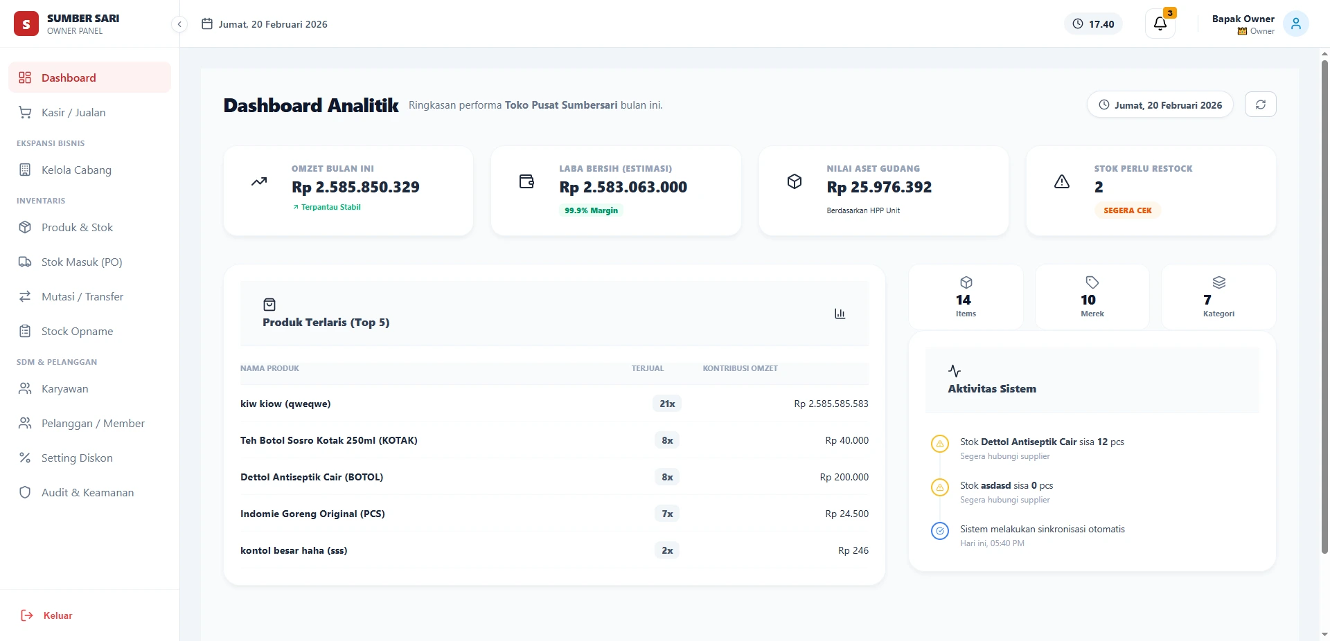 Web-Based POS System